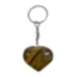 Tiger Eye Heart Keyring
