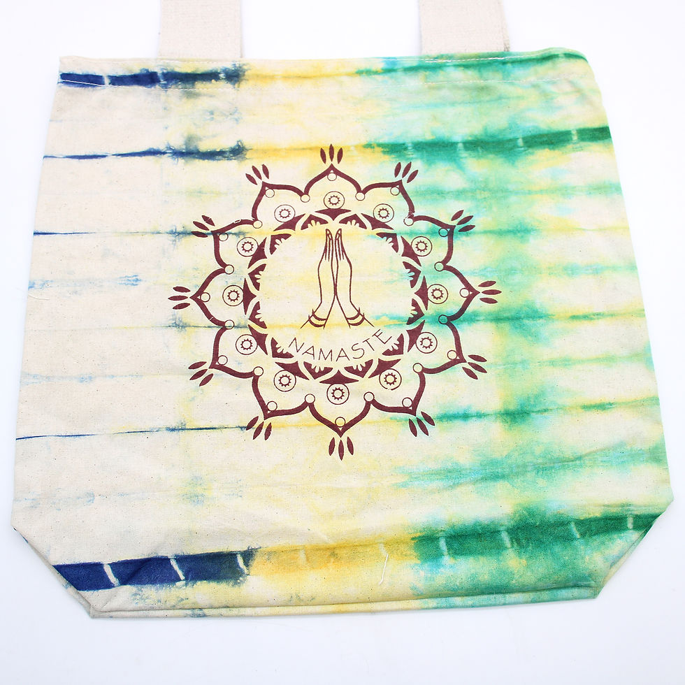 Thumbnail: Multicoloured Namaste Tie Dye Cotton Bag