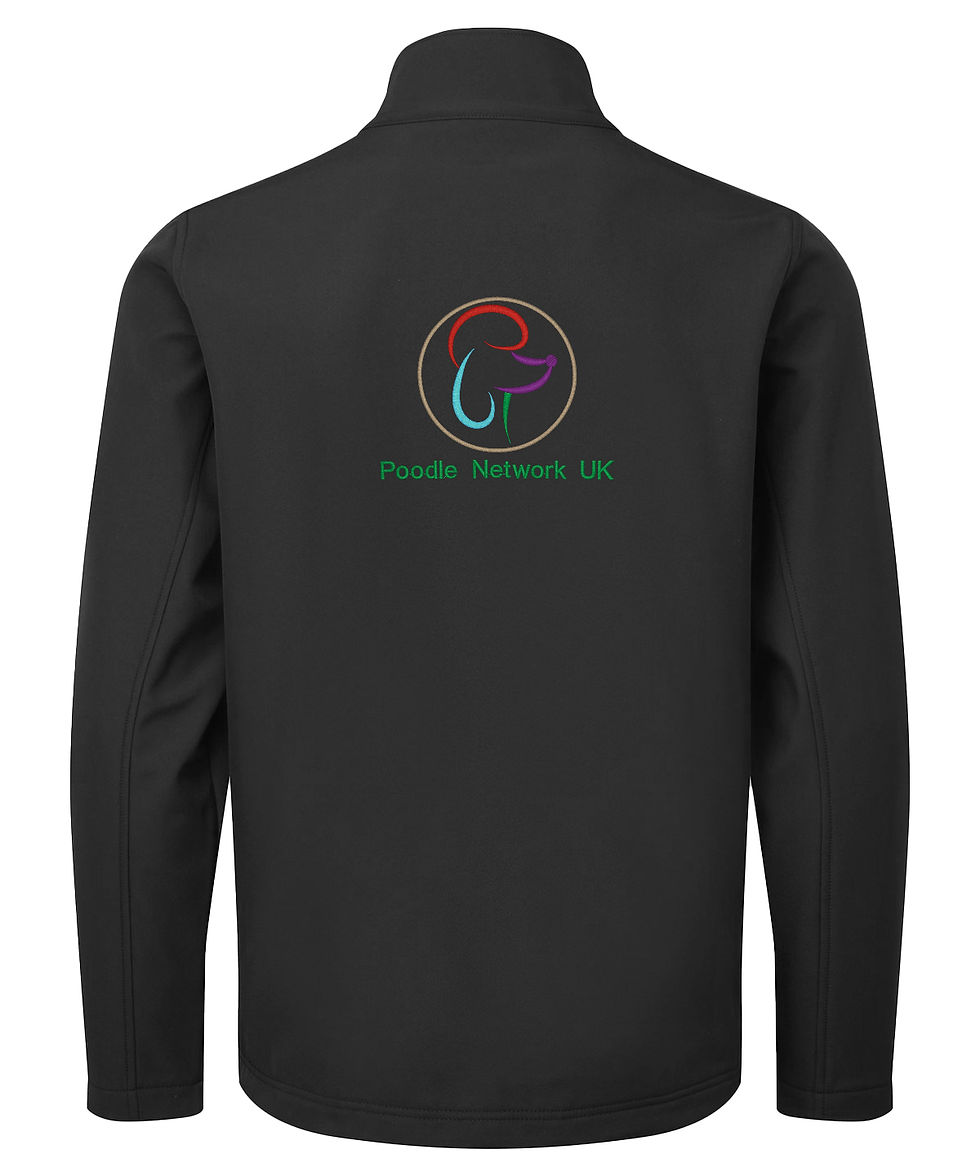 Thumbnail: Poodle Network Soft Shell Coat with Coloured Logo