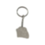 Rough Clear Quartz Keyring