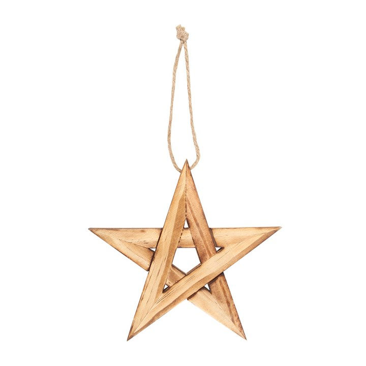 Hanging Wooden Pentagram