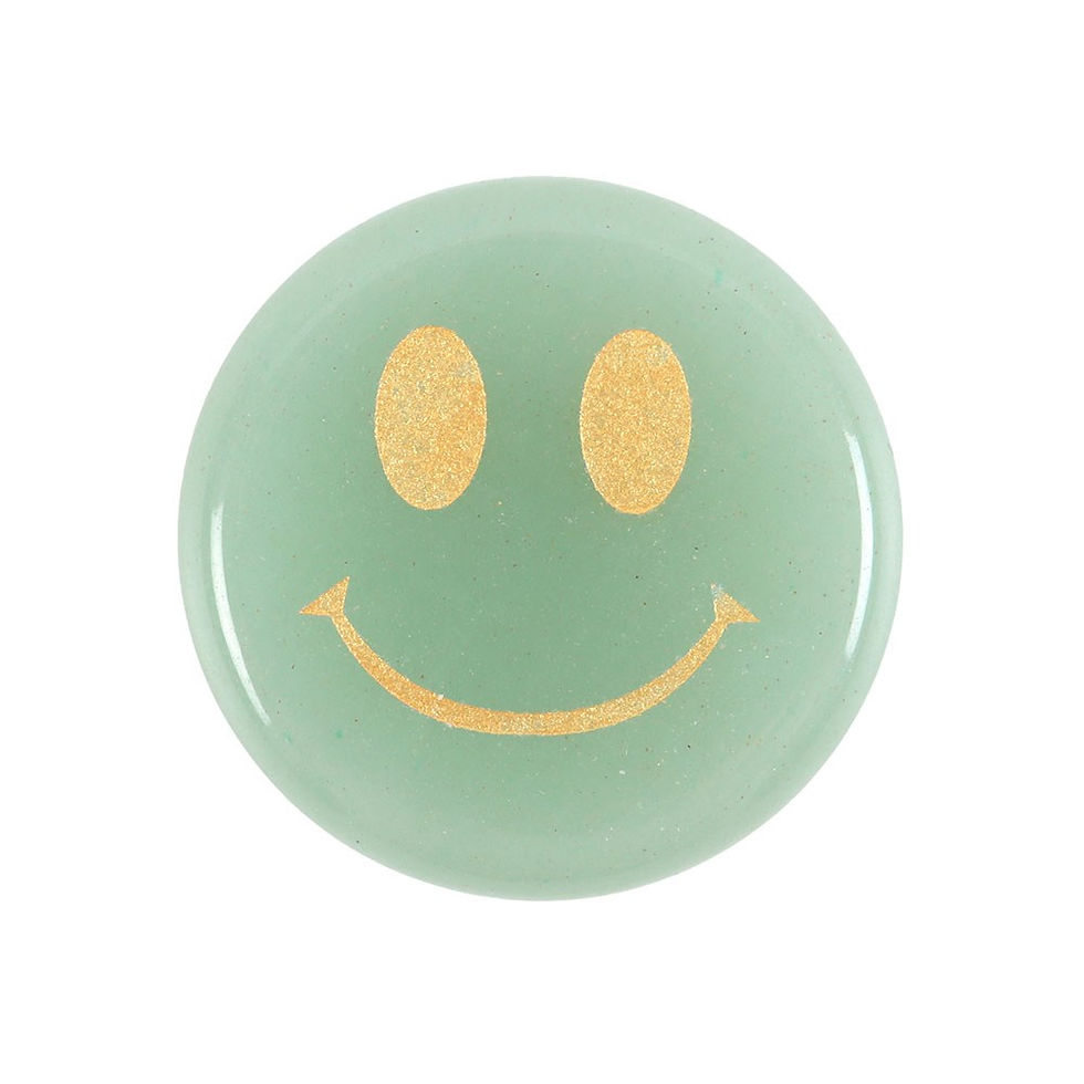 Thumbnail: Stay Positive Green Aventurine Smiley Face