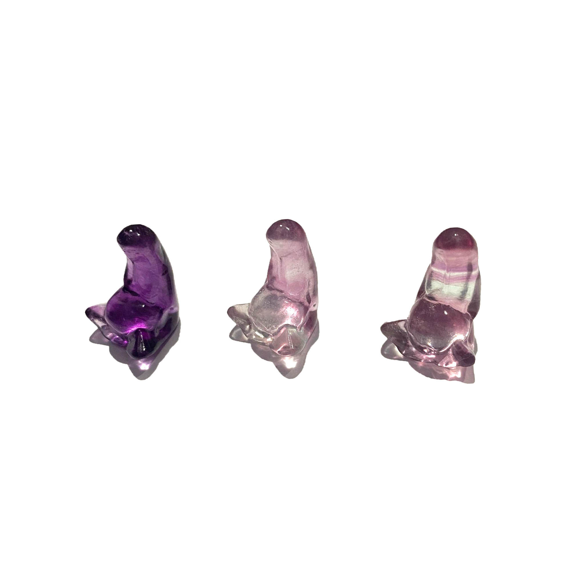 Three Mini Fluorite Mother Earth Goddesses