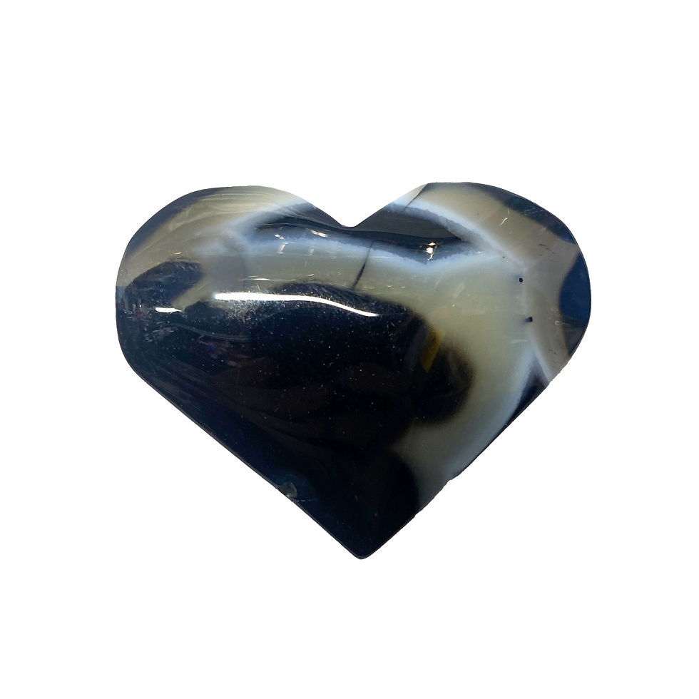 Black Agate Heart