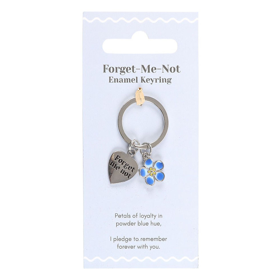 Forget Me Not Flower Keyring
