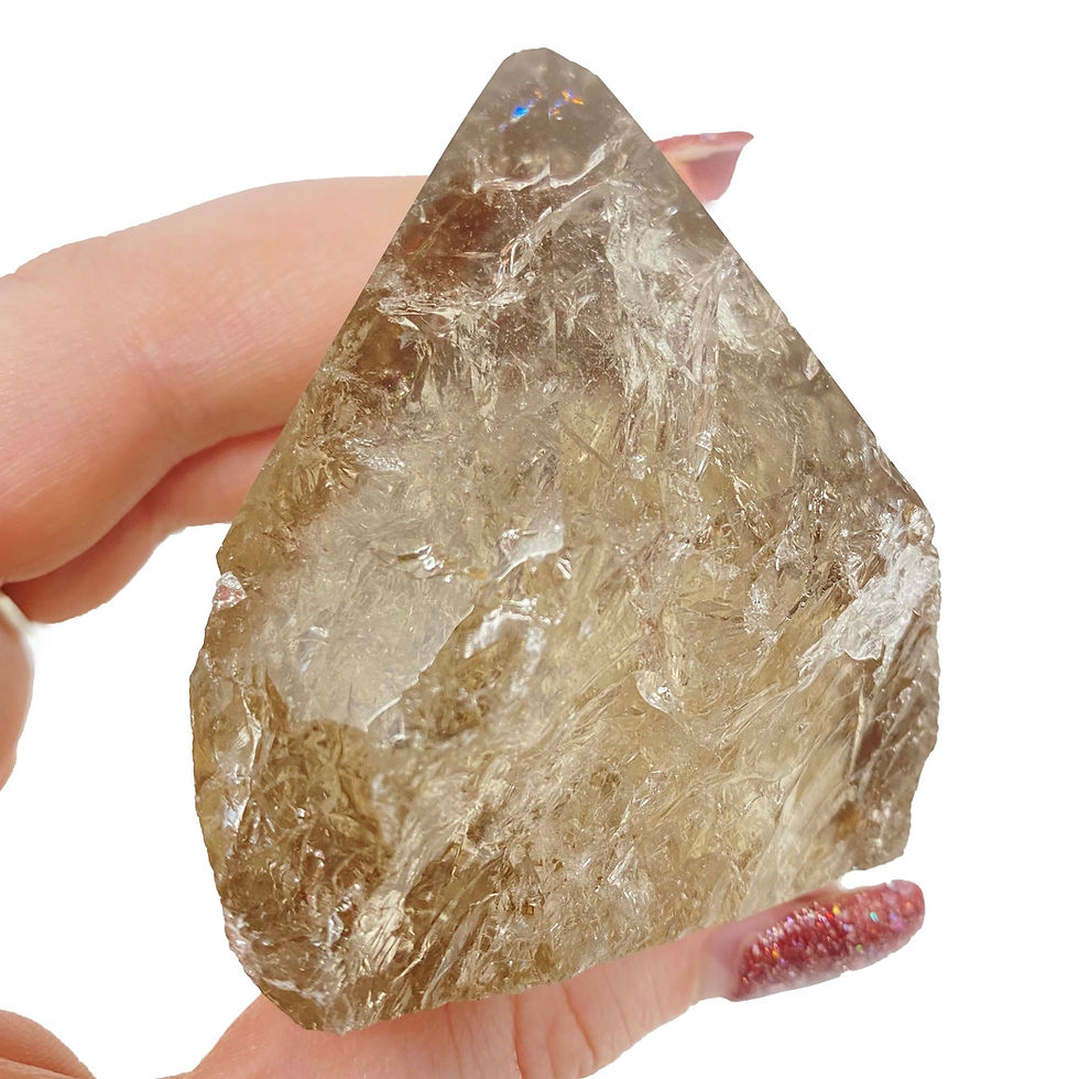 Thumbnail: Part Polished Smoky Quartz Point