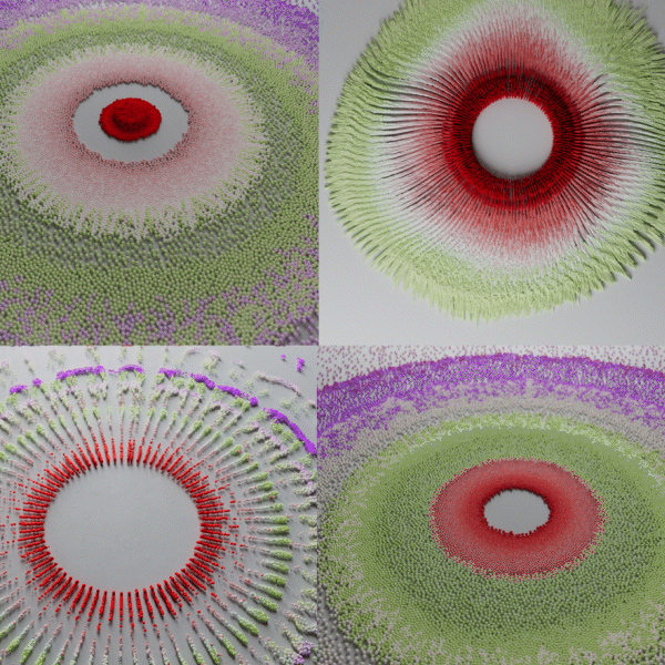 C4D Particles with Redshift
