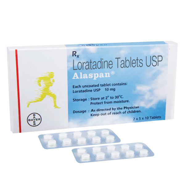 ALASPAN 10MG (LORATADINE) is an antihistamine used to relieve symptoms of allergies, such as itching-Take Ivermectin™