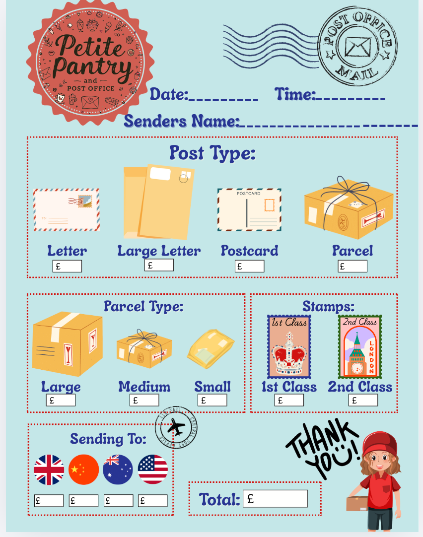 Thumbnail: Kids Post Office Role Play Pad