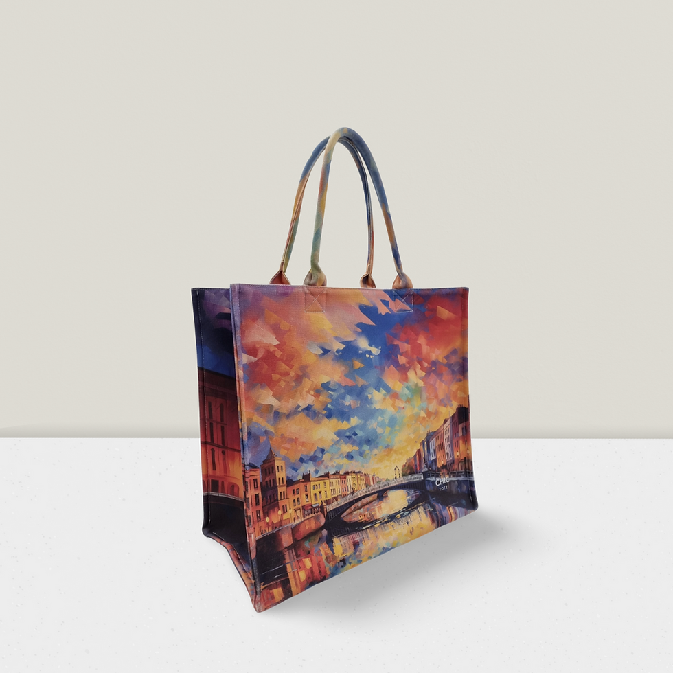 Thumbnail: Luggage-Sized Tote | Irish Gift | Large Tote |Shopping Bag| Ha’Penny Bridge