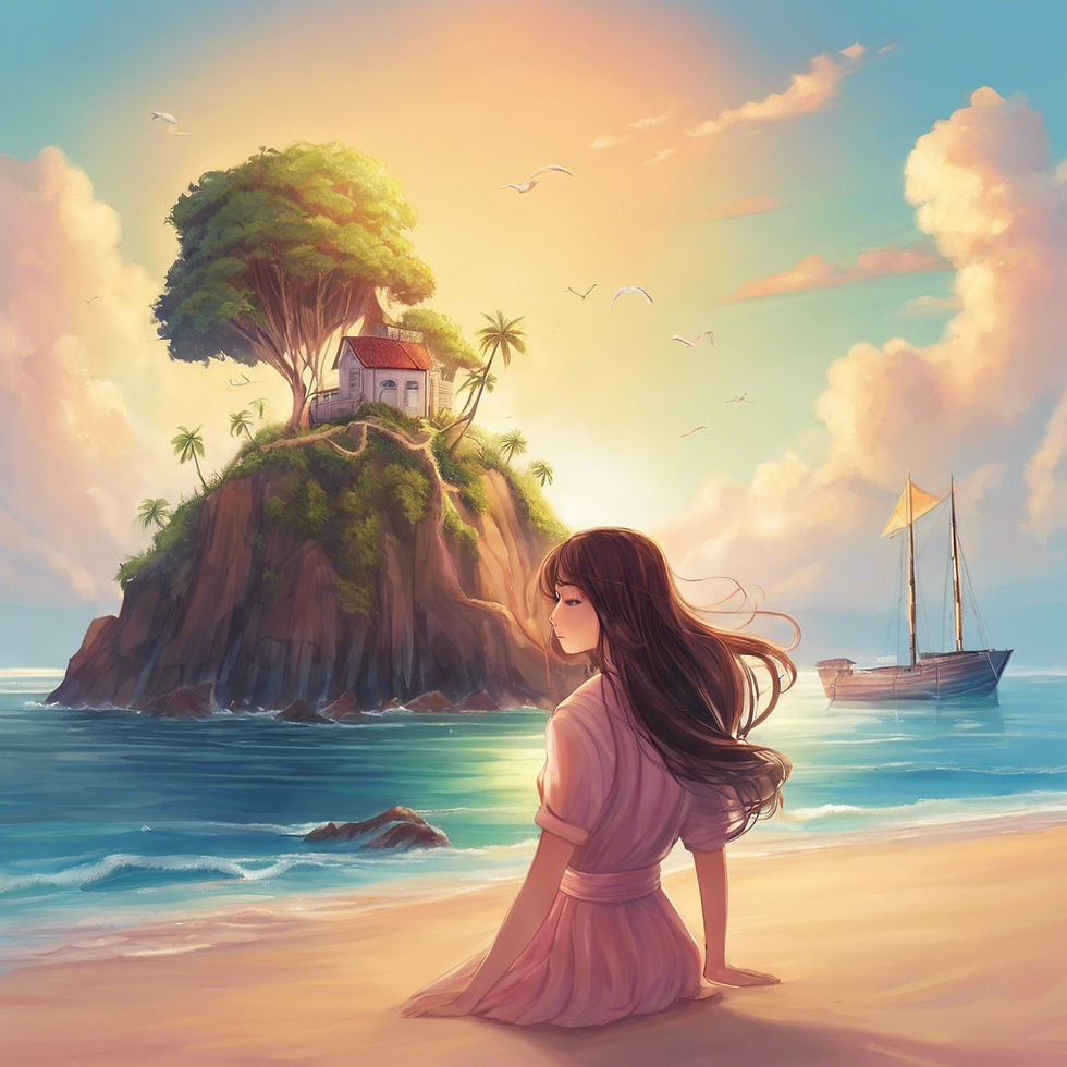 girl trapped in an island