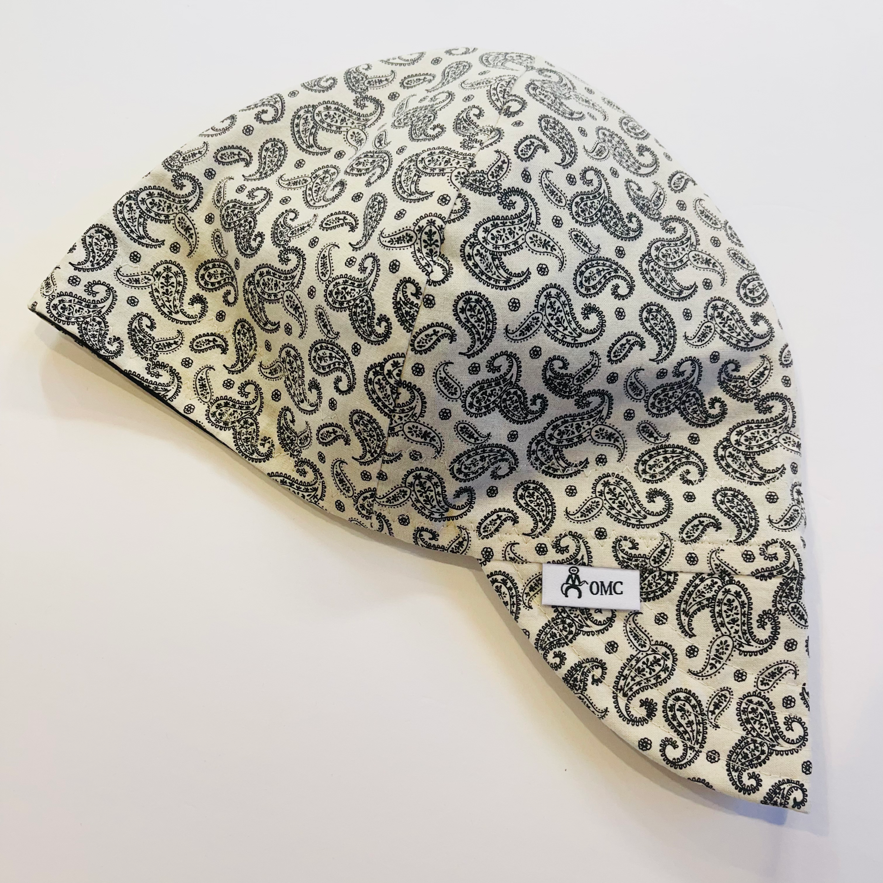 Ready to ship-black Paisley on cream