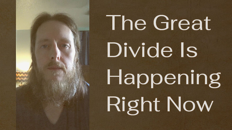 The Great Divide is Happening Right Now