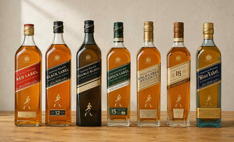 Seven Johnnie Walker Expressions