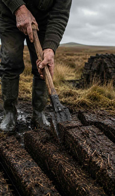 Harvesting peat