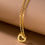 Thumbnail: Cubic Zirconia Heart Gold Dainty Necklace