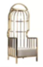 Gold cage chair