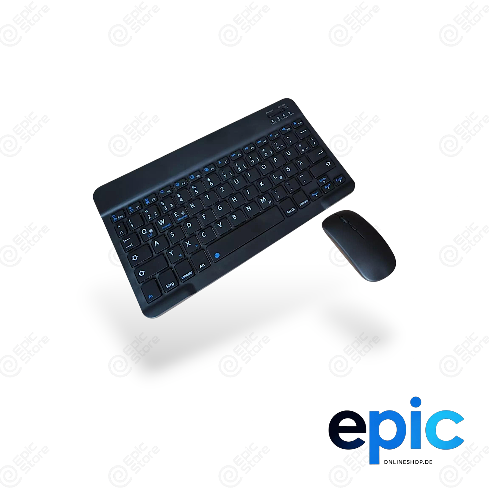 Mini Bluetooth Tastatur QWERTZ Deutsch - Schwarz