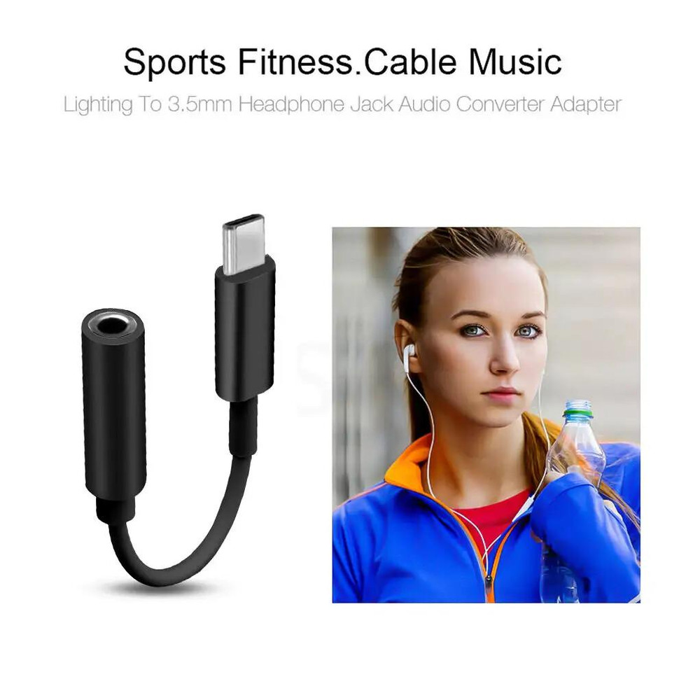 USB-C auf 3,5mm Klinke Audio-Adapter – Schwarz/Weiß