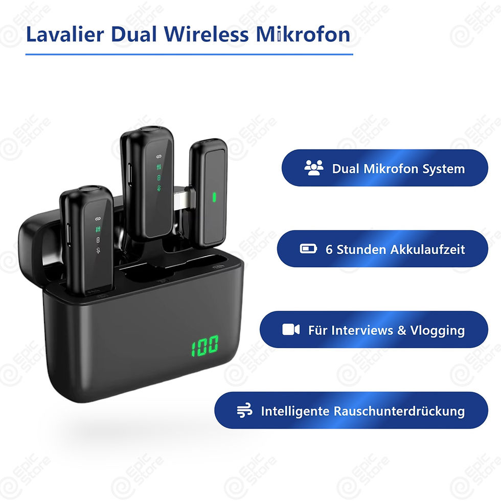 SX6 Dual Lavalier Mikrofon mit Ladebox