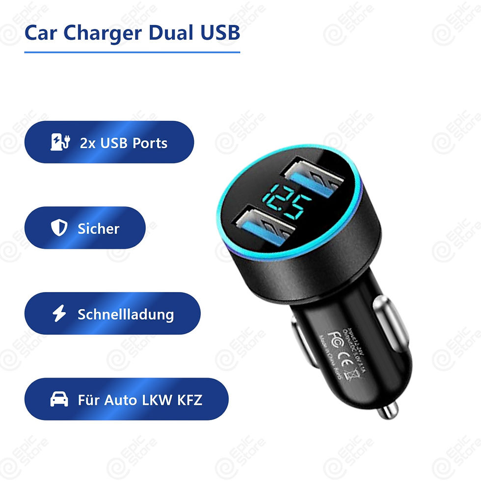 Zigarettenanzünder USB Ladegerät 2x USB