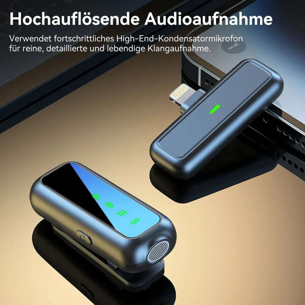 SX6 Dual Wireless Lavalier Mikrofon Set mit Ladebox