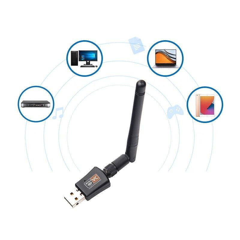 USB WLAN Stick 600 Mbps Dual Band mit externer Antenne – WiFi Adapter