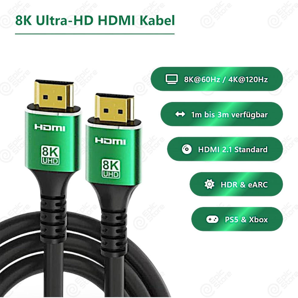 8K HDMI 2.1 Kabel Grün – High-Speed, eARC, HDR
