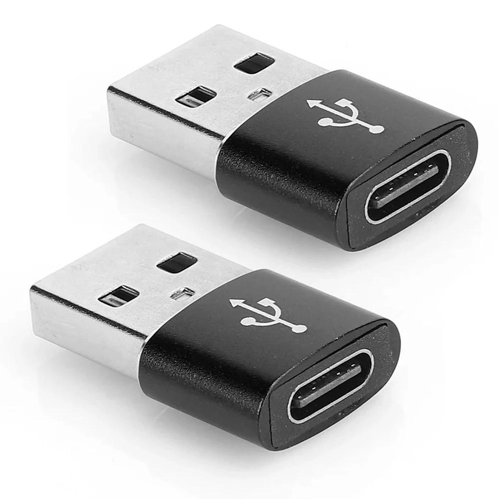 USB-A auf USB-C Adapter USB 2.0 (2er-Set) – OTG, Aluminium
