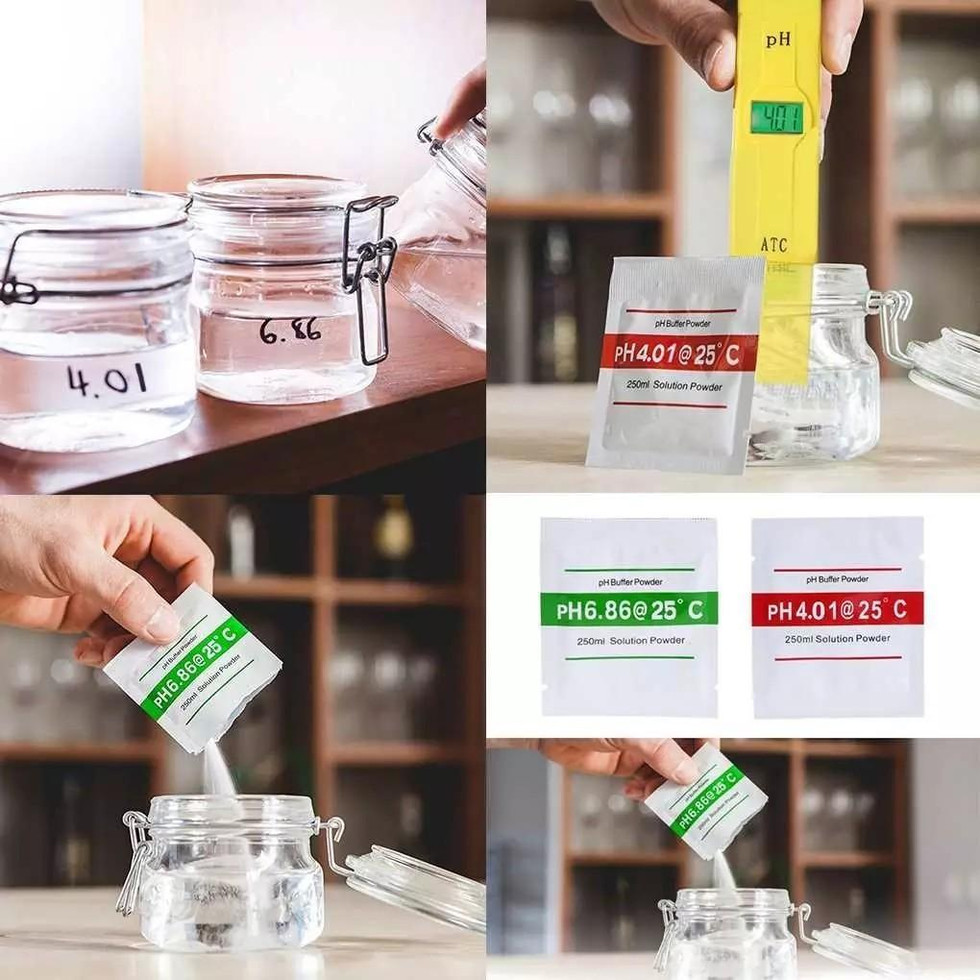 pH Kalibrierpulver 3er-Set – Pufferlösung pH 4,01 / 6,86 / 9,18