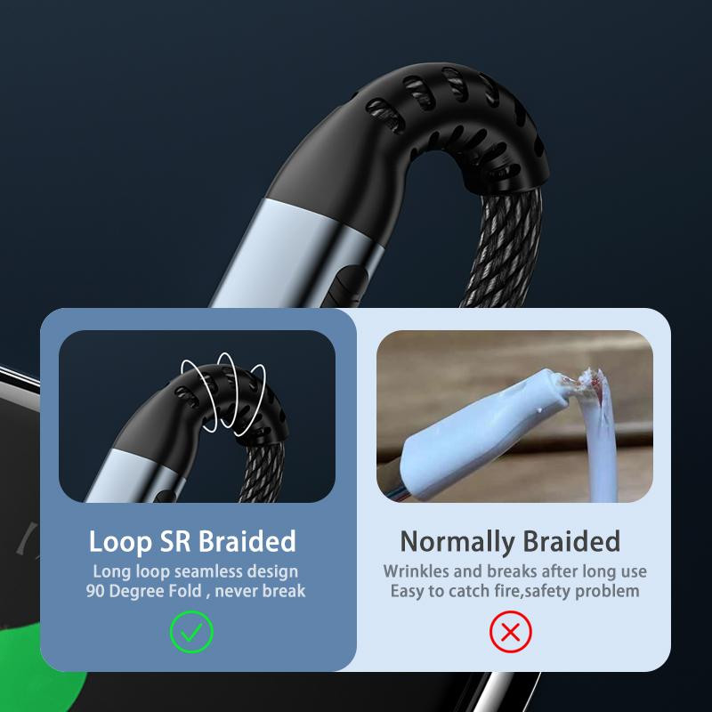 USB-C auf USB-C Kabel Schwarz – 100W Schnellladen & Datenkabel 1–2 m