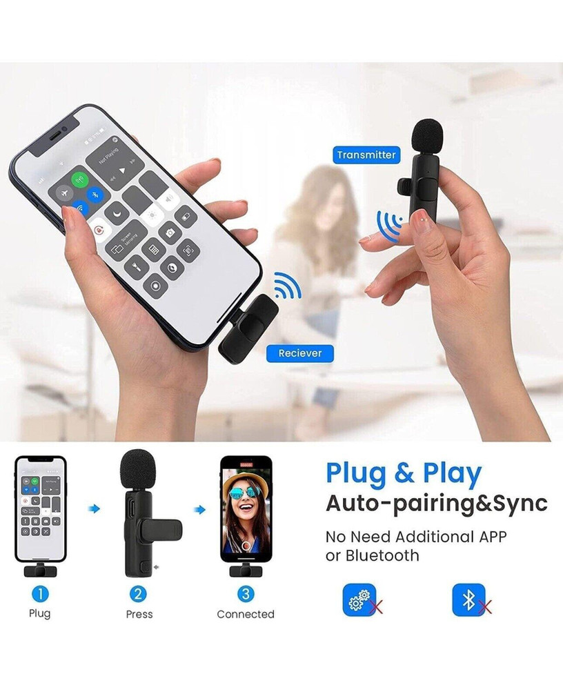 Lavalier Dual Wireless Mikrofon USB-C Set