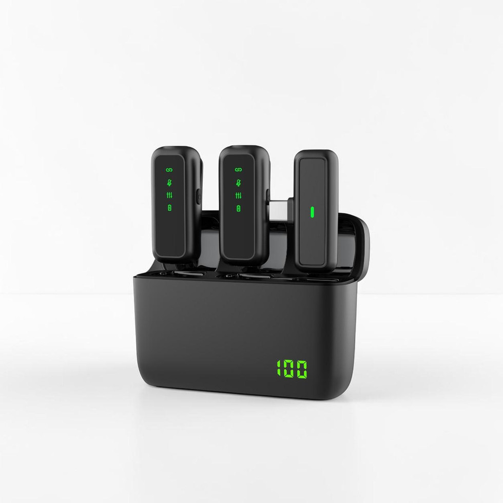 SX6 Dual Wireless Lavalier Mikrofon Set mit Ladebox