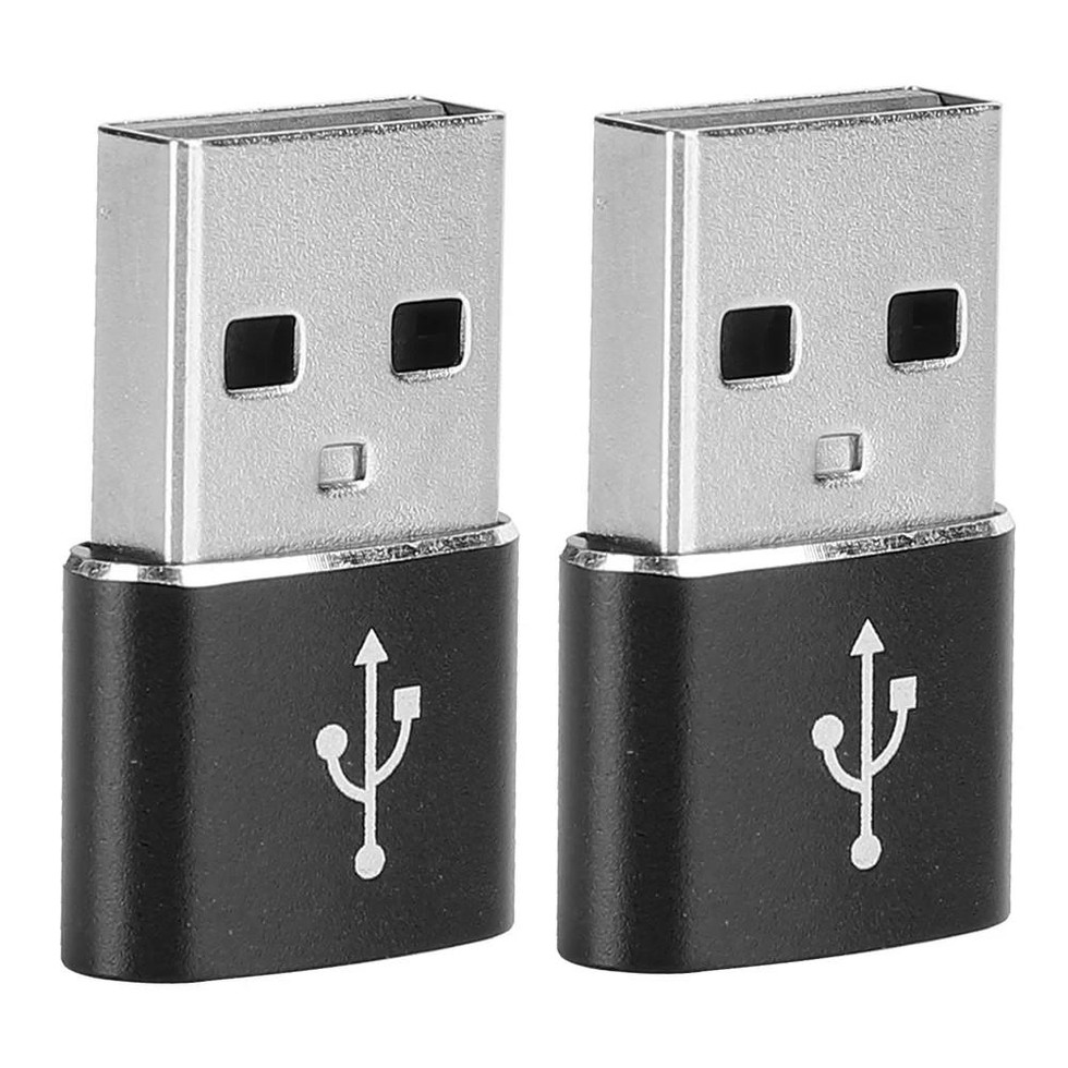 USB-A auf USB-C Adapter USB 2.0 (2er-Set) – OTG, Aluminium