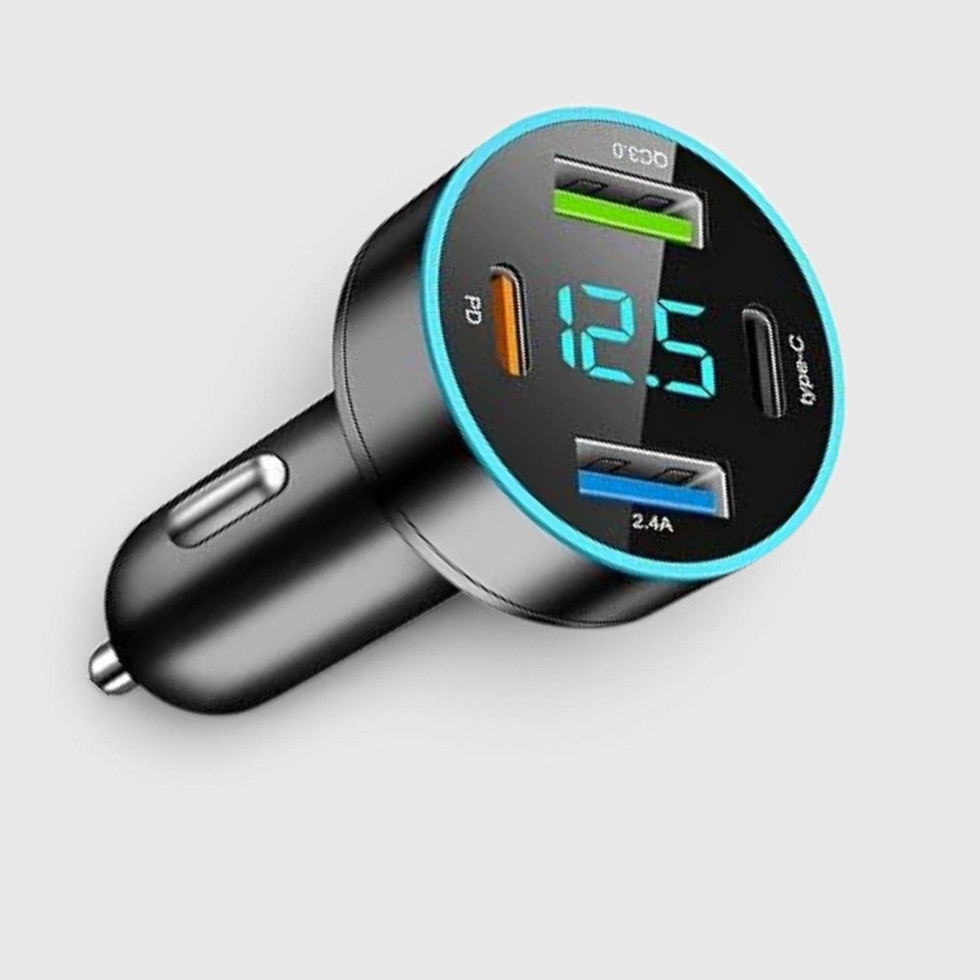 KFZ-Ladegerät 66W – 4 Ports (USB-C + USB-A)