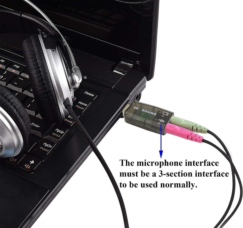 USB Soundkarte 5.1 – Externer 3D Audio-Adapter, Plug & Play für PC