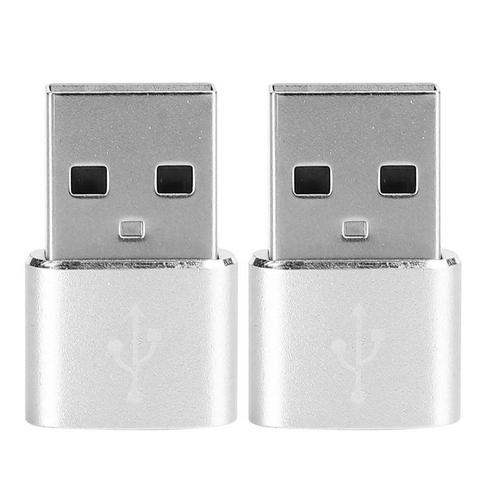 USB-A auf USB-C Adapter USB 2.0 (2er-Set) – OTG, Aluminium
