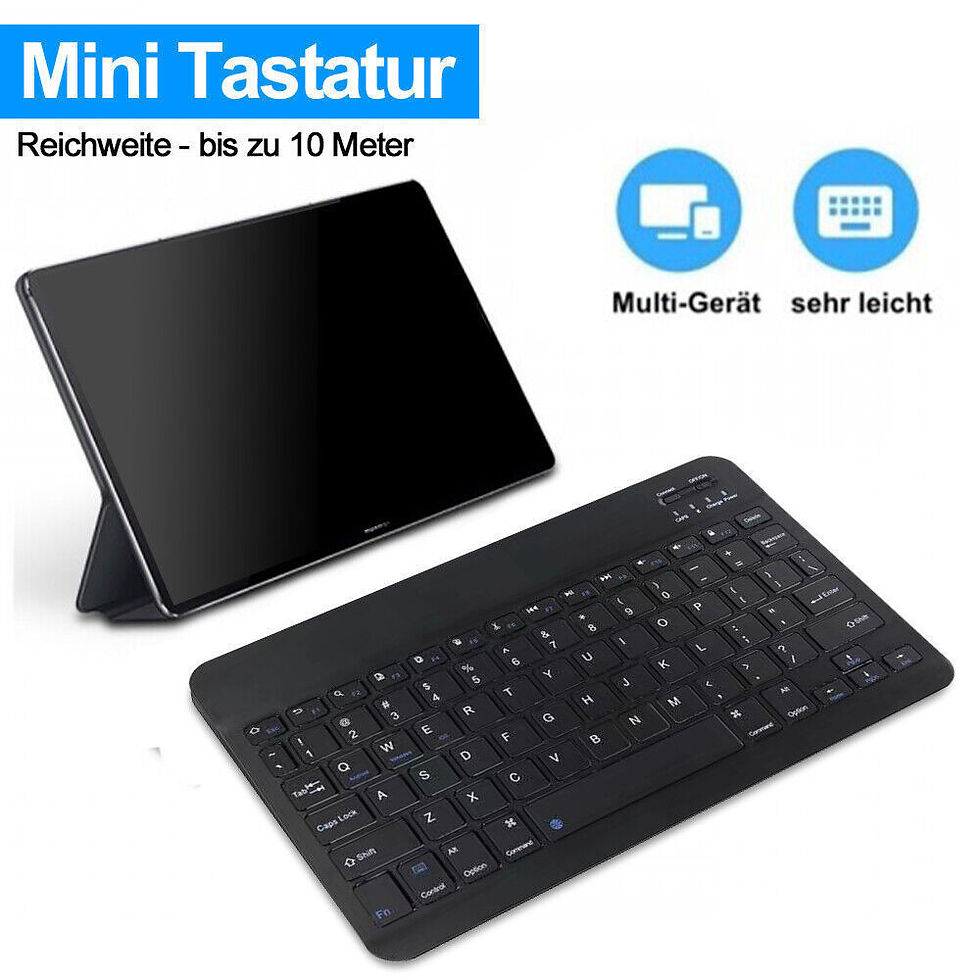 Miniaturbild: Mini Bluetooth Tastatur und Maus Set - deutsches QWERTZ Layout