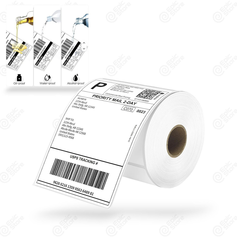 Thermo-Versandetiketten 100 × 150 mm – DHL, DPD, Hermes, perforiert