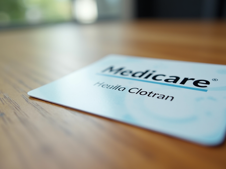 Medicare card on wooden table, symbolizing healthcare coverage