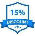 15% Discount Blue