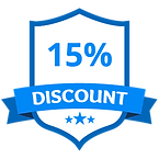 15 % 할인 블루