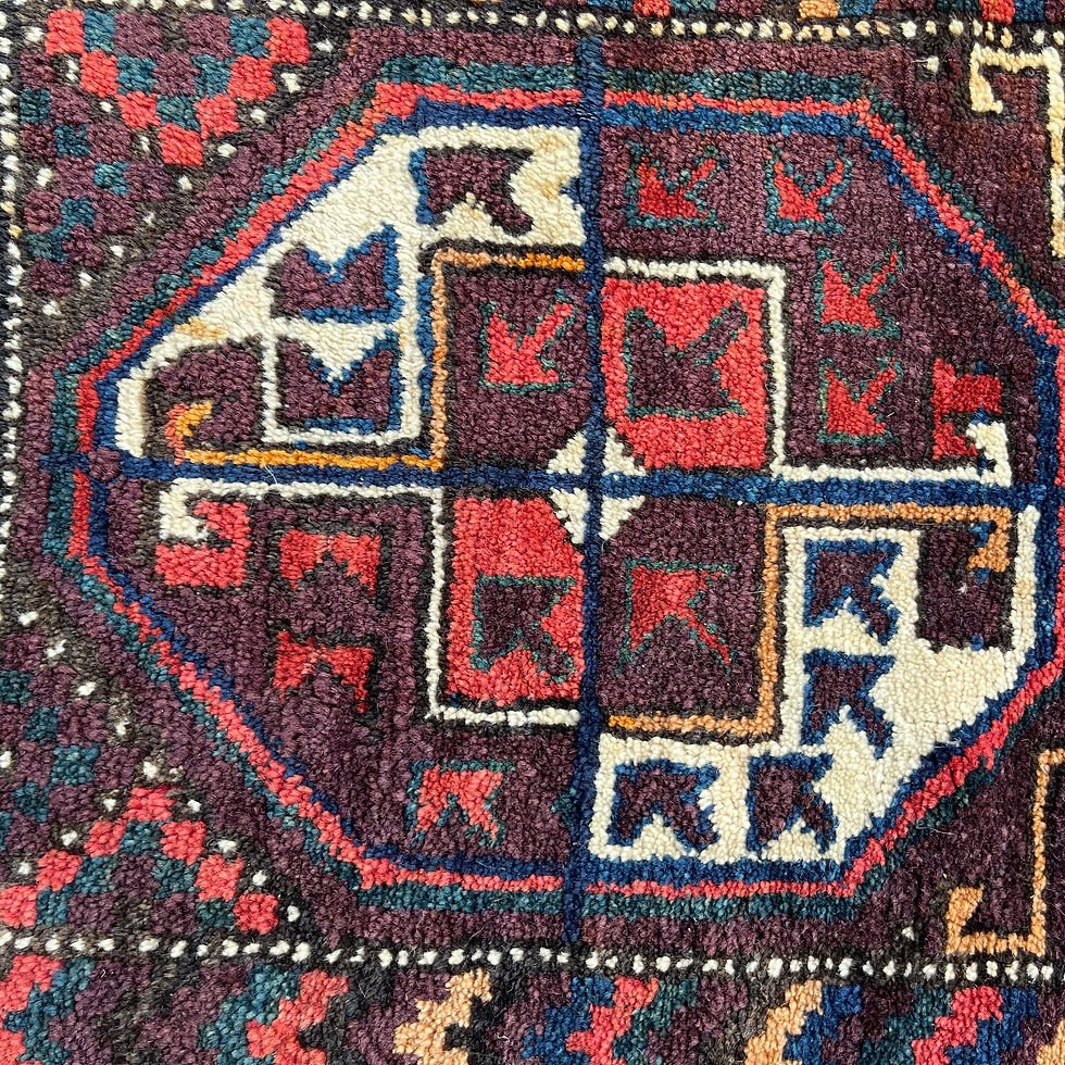 Thumbnail: 1-96-23 Afghan Erasi circa 1910 86cm x 52cm