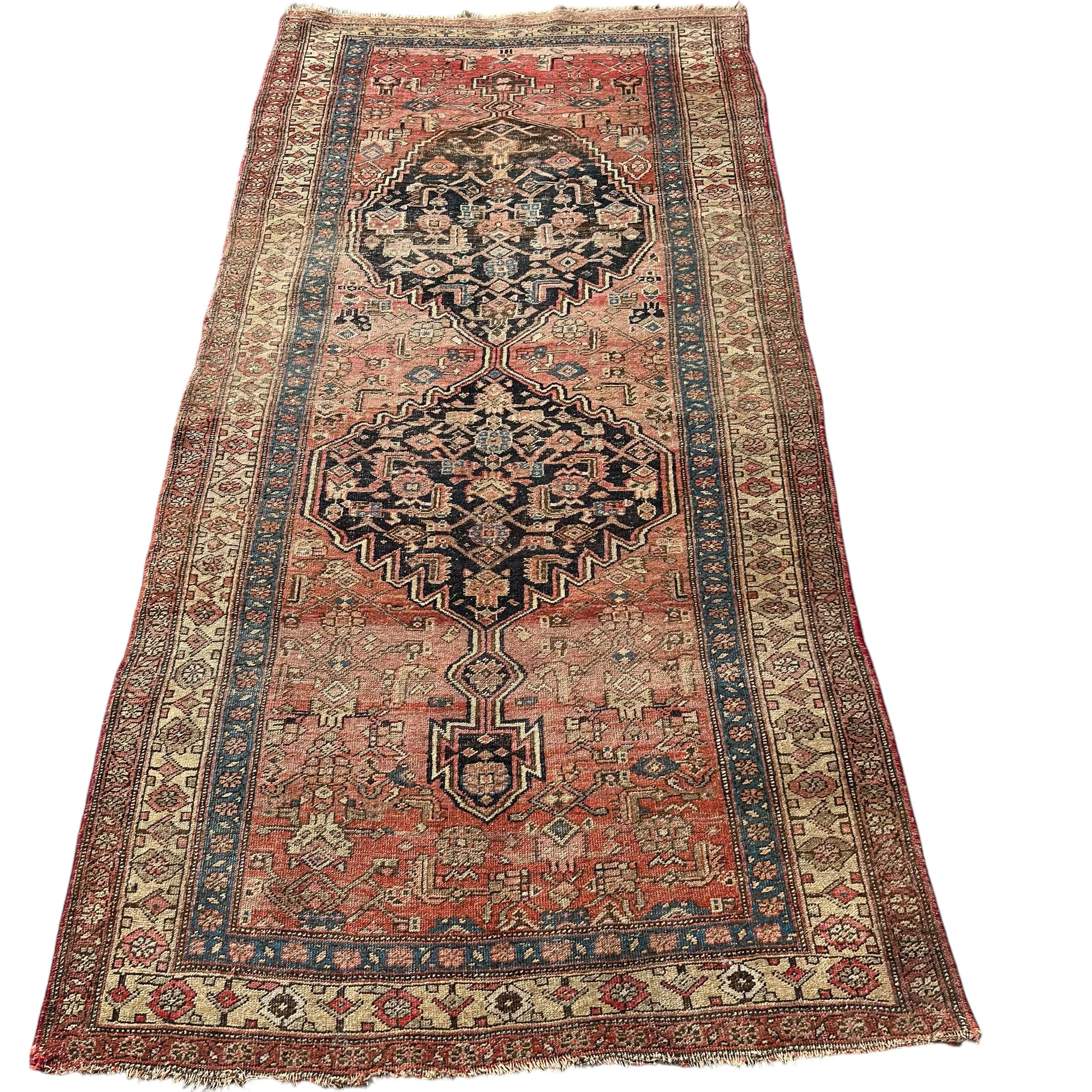 F23-1-12-13 Early 20th Century Persian Bidjar Hand Woven Rug