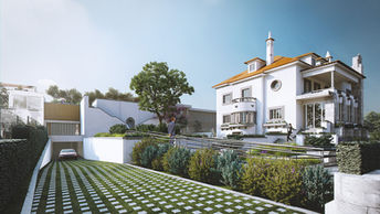 3D render realista de Escritório. Render de arquitectura. Imagem 3D de arquitectura. Offices 3D