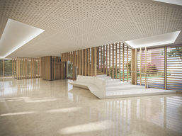 3D render realista de Pavilhão Desportivo. Render de arquitectura. Imagem 3D de arquitectura. Sport Pavillion 3D