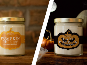 Two great pumpkin candles