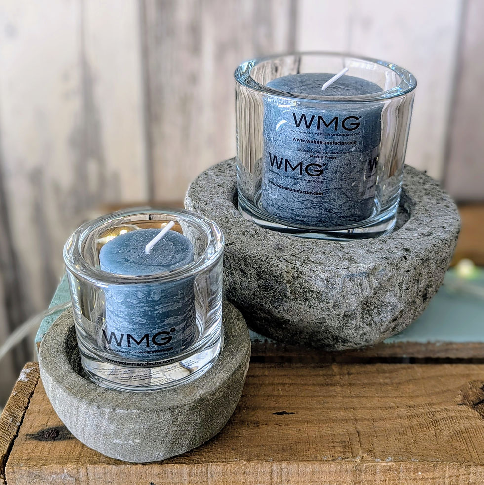Miniature : Bougie rustique bleu 6cm