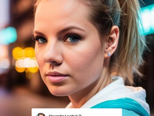 Alexandra Levchuk standing in a city street at night, looking serious, with a quote overlay that reads: “Confused Users Don’t Convert. They Leave.” — highlighting the real cost of bad design in user experience.