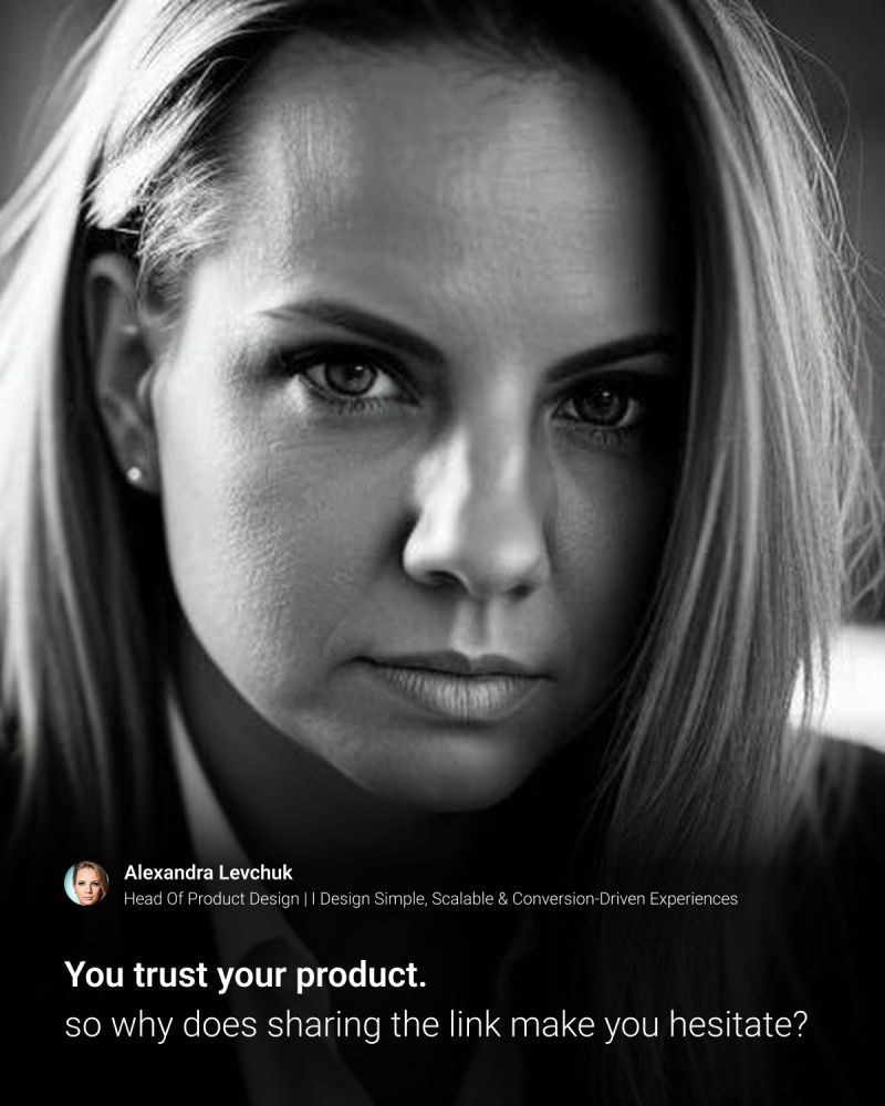 Alexandra Levchuk, Head of Product Design, discussing B2B product design and building trust through strong UX.